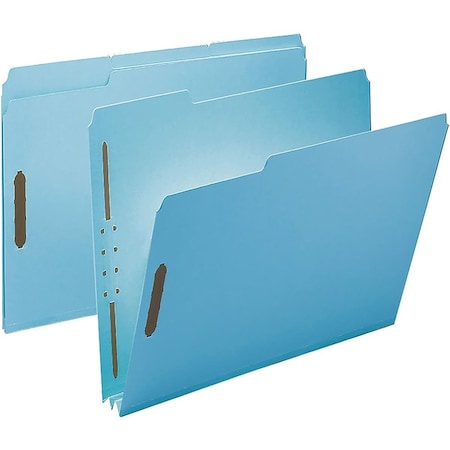 Made-To-Stick 100 Percent Recycled Pressboard Fastener Folders - Letter, Blue - 250 Sheet Capacity MA3193815